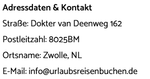 Impressum Kontakt & Adressdaten